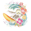Sloth Surfer Funny Gift