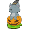 Katze Halloween Hexe