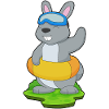 Bunny Swimming Swim Ring Summer