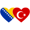 Bosnia Turkey Flag Heart