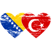 Bosnia Turkey flag heart used