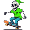 Skate Skeleton Skating Skateboard