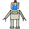 Bébé robot avec tétine