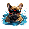 Dog Swimming Champion