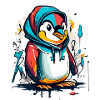 Cool Pinguin Graffiti