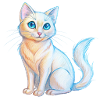 cat hand drawn pencil