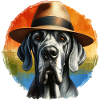 Great Dane Splash Art