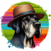 Deutsche Dogge mit Hut