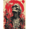 Smoking Skull, Totenkopf mit Zigarette