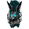Luminous Lapin: Glowing Bunny Radiance