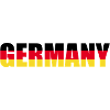 Scritta Germania con i colori nazionali
