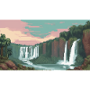 Iguazú Falls, Argentina - Pixel Art