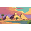 Giza, Egypt - Pixel Art
