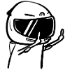 Double Middle Finger Biker Meme
