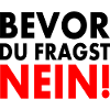 Bevor du fragst nein