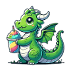 Drache mit Matsch-Eis