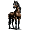 Pferd mit Sonnenbrille in Comicstyle