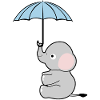 Parapluie éléphant Eléphants