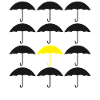Yellow Umbrella Be different Umbrellas