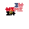 Angola USA Flag American Angolan