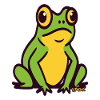 A big little green frog