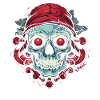 Roses Pirate Skull