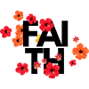 Red Flower Heads Faith Design