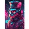 Cybercat Astronaut Neon