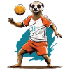Meerkat handball player streetwear style