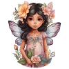 Little fairy with flowers