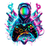 Gamer Synthwave Gaming Enthusiast