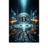 Futuristic Bitcoin Digital Artwork