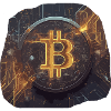 Futuristic Bitcoin aesthetics with neon effects