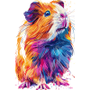 Buntes Hipster-Meerschweinchen