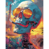 Smoking Skull, Totenkopf mit Zigarette