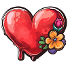 Heart with flowers