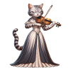 Violon Chat Violoniste