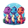 Trois amis dinosaures