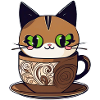 Cute Coffee Cat