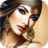 Mystical oriental belly dancer