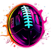 American Football Ball Steamwave