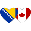Bosnie Canada drapeau coeur