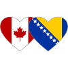 Canada Bosnie drapeau coeur