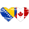 Bosnia Canada flag heart used