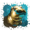 Hippopotame, or, peinture, bébé