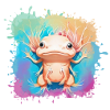 Axolotl,bunt,Malerei,illustration