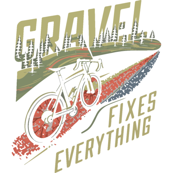 Koszulka "Gravel Fixes Everything - Gravel dobry na wszystko"