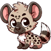 Cute Hyena Comic Cartoon Design