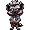 Cool Hyena Comic Cartoon Design