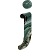 Green marbled letter j